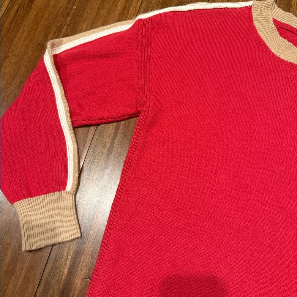 Maeve Red and Tan Women's Sweater - Picture 2 of 6